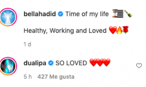 Dua Lipa y Bella Hadid 