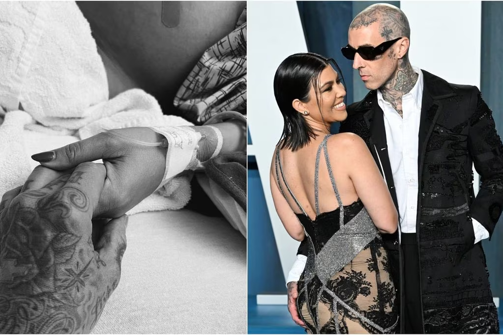 Kourtney Kardashian y Travis le dan la bienvenida a su bebé