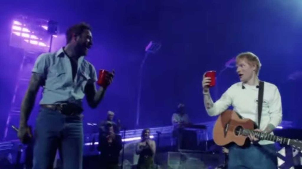 Ed Sheeran sorprende en Coachella 2025 con épica colaboración junto a Post Malone